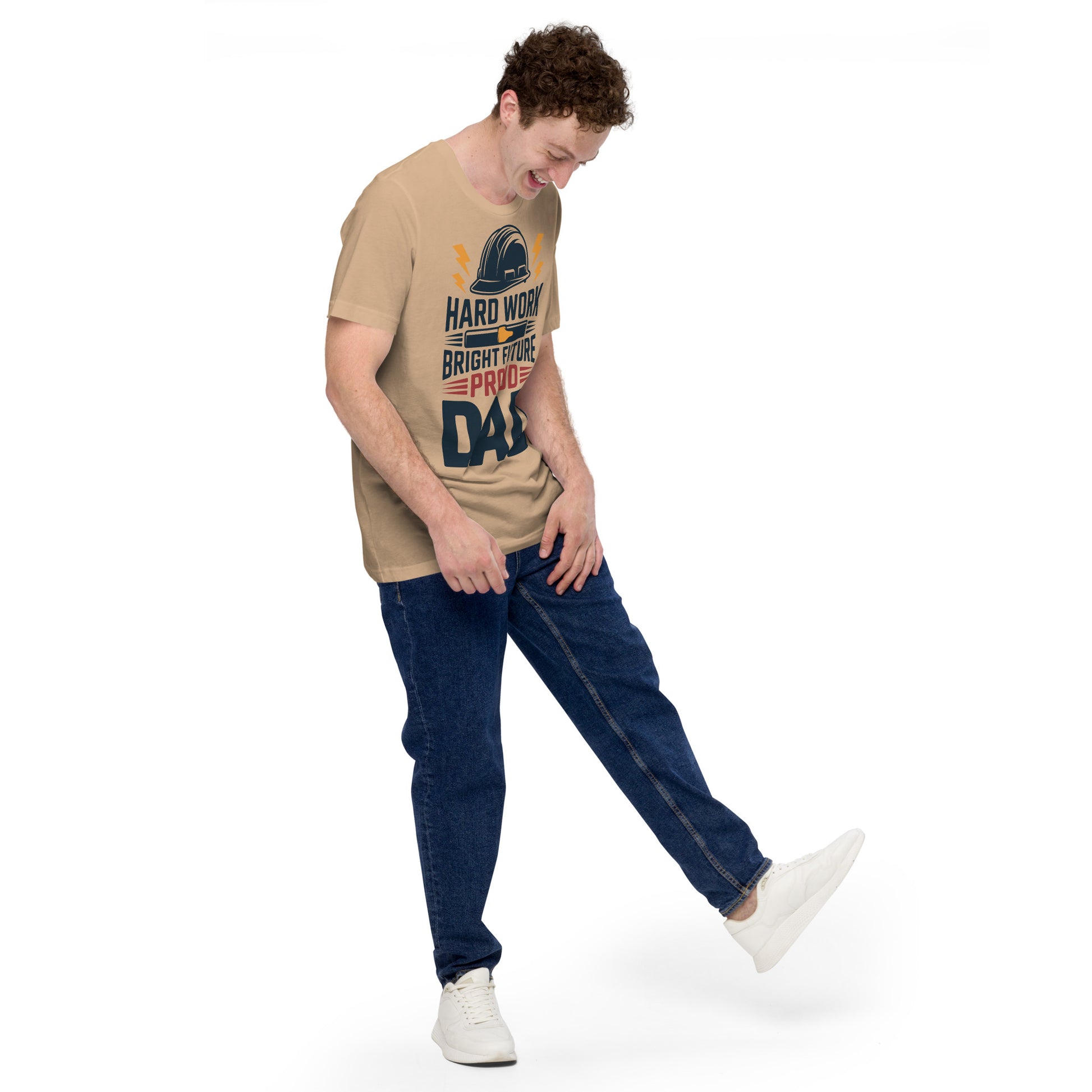 Hard Work Proud Dad Unisex T-Shirt | Bella Canvas DTG Worker Tee by Ortrends