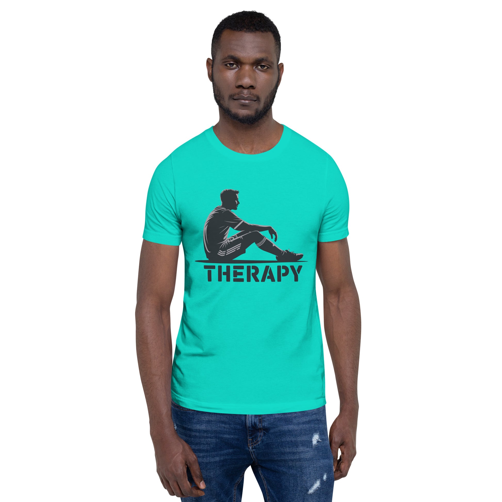 Soccer Therapy Adult T-Shirt | Funny Soccer Player Graphic Tee by Ortrends