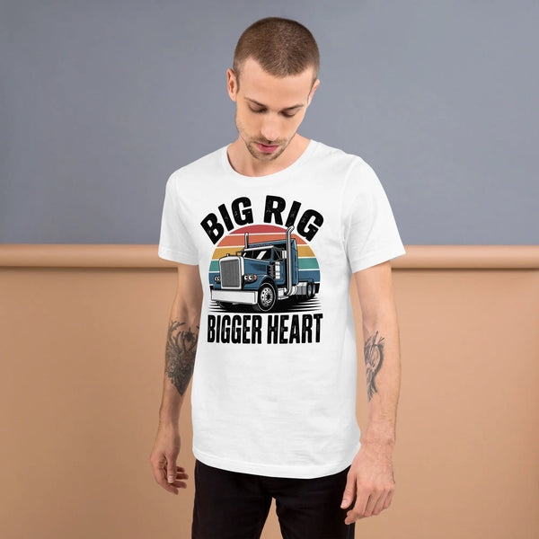 Big Rig Bigger Heart Unisex T-Shirt | Bella Canvas DTG Trucker Tee by Ortrends