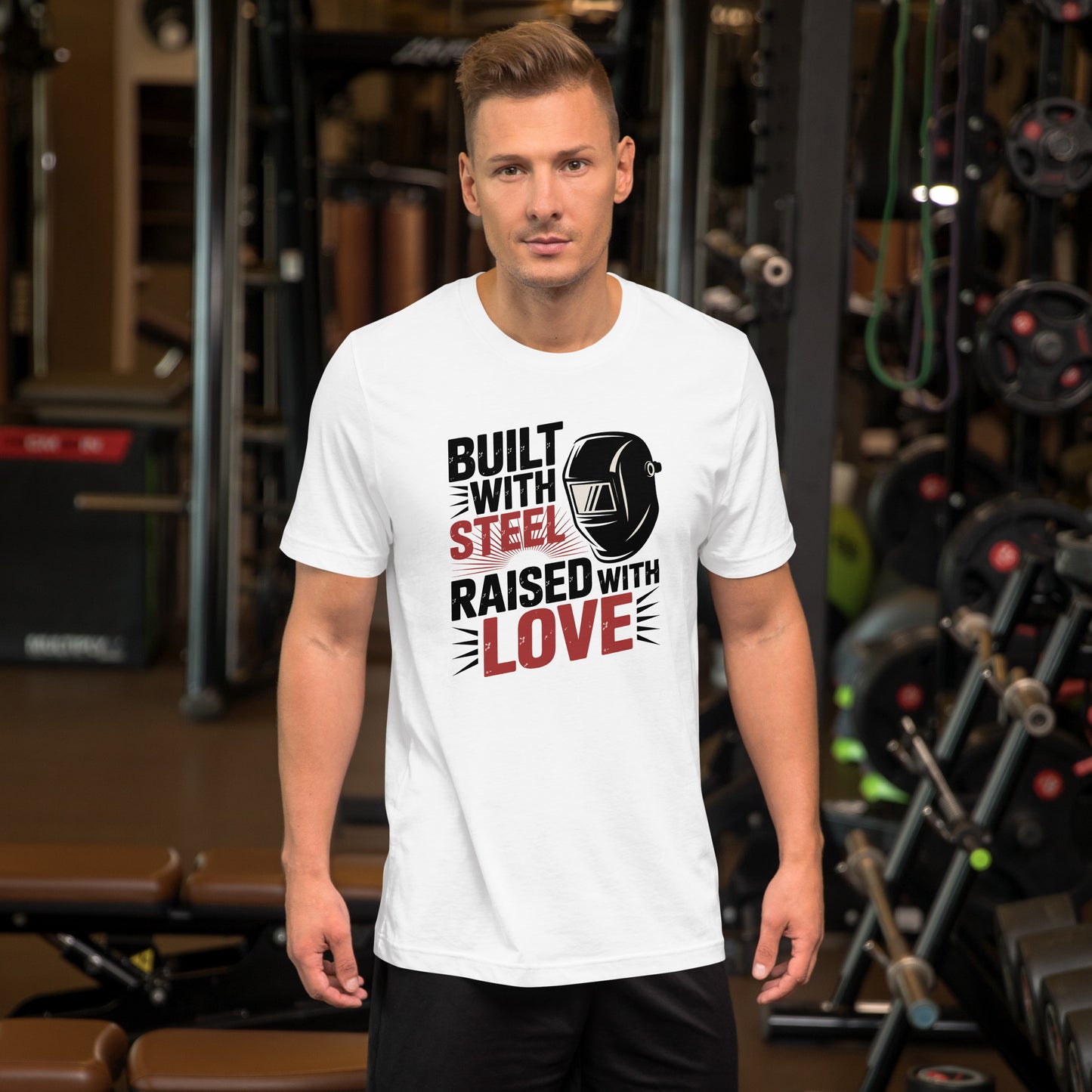 Steel Love Unisex T-Shirt | Bella Canvas DTG Welder Graphic Tee by Ortrends