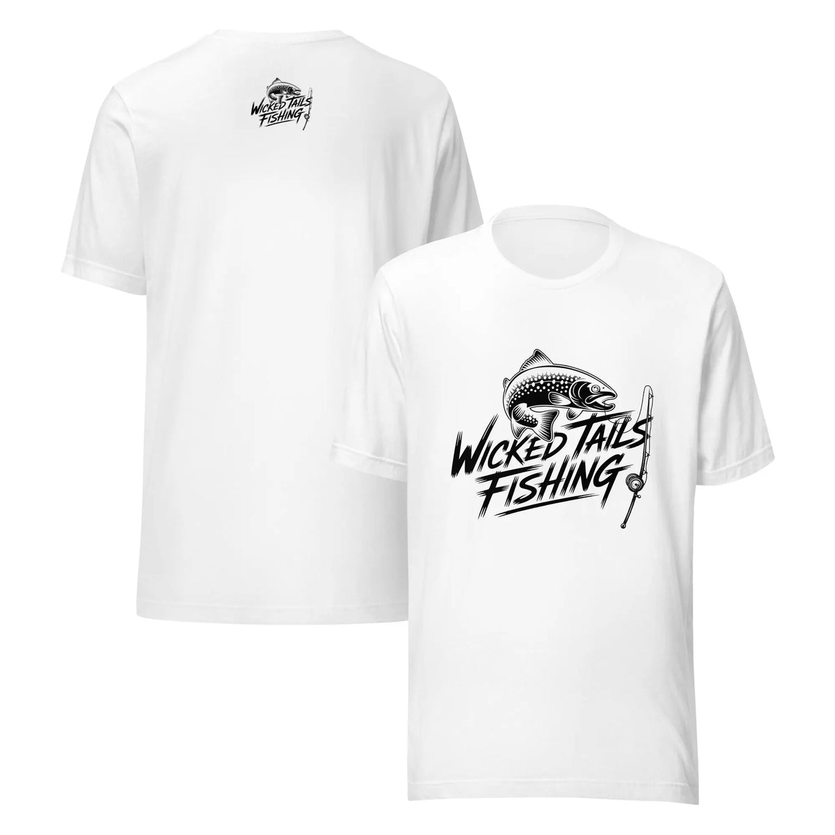 Wicked Tails Fishing Pet Lover Graphic Tee by Ortrends