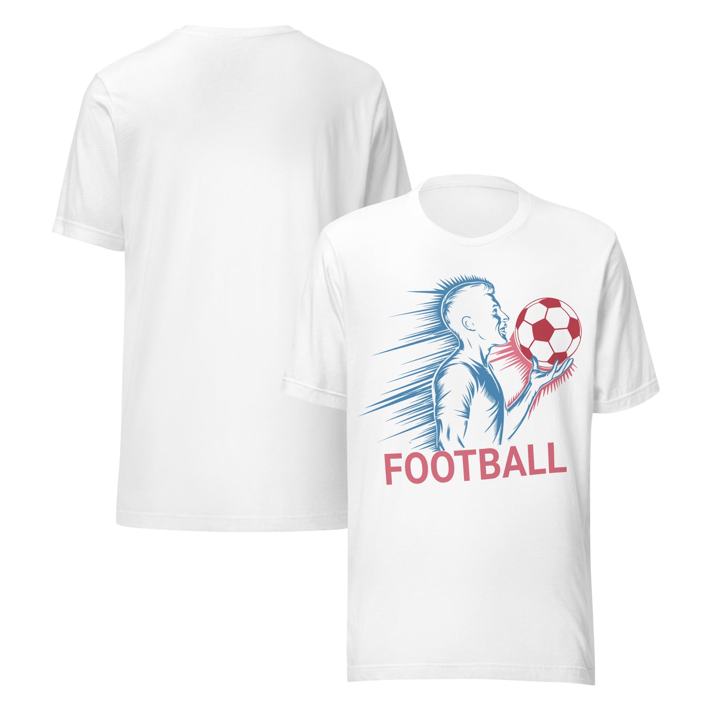 Football Spirit Unisex T-Shirt | Bella Canvas DTG Soccer Graphic Tee by Ortrends