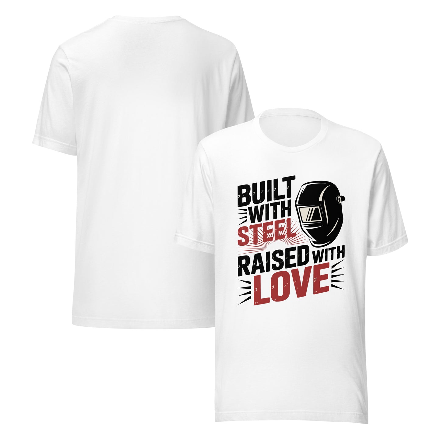Steel Love Unisex T-Shirt | Bella Canvas DTG Welder Graphic Tee by Ortrends