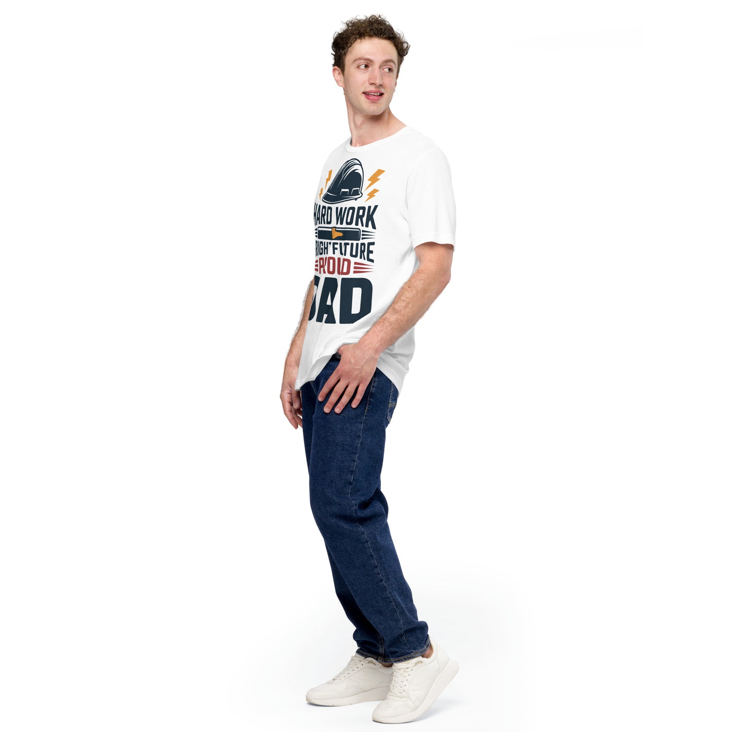 Hard Work Proud Dad Unisex T-Shirt | Bella Canvas DTG Worker Tee by Ortrends
