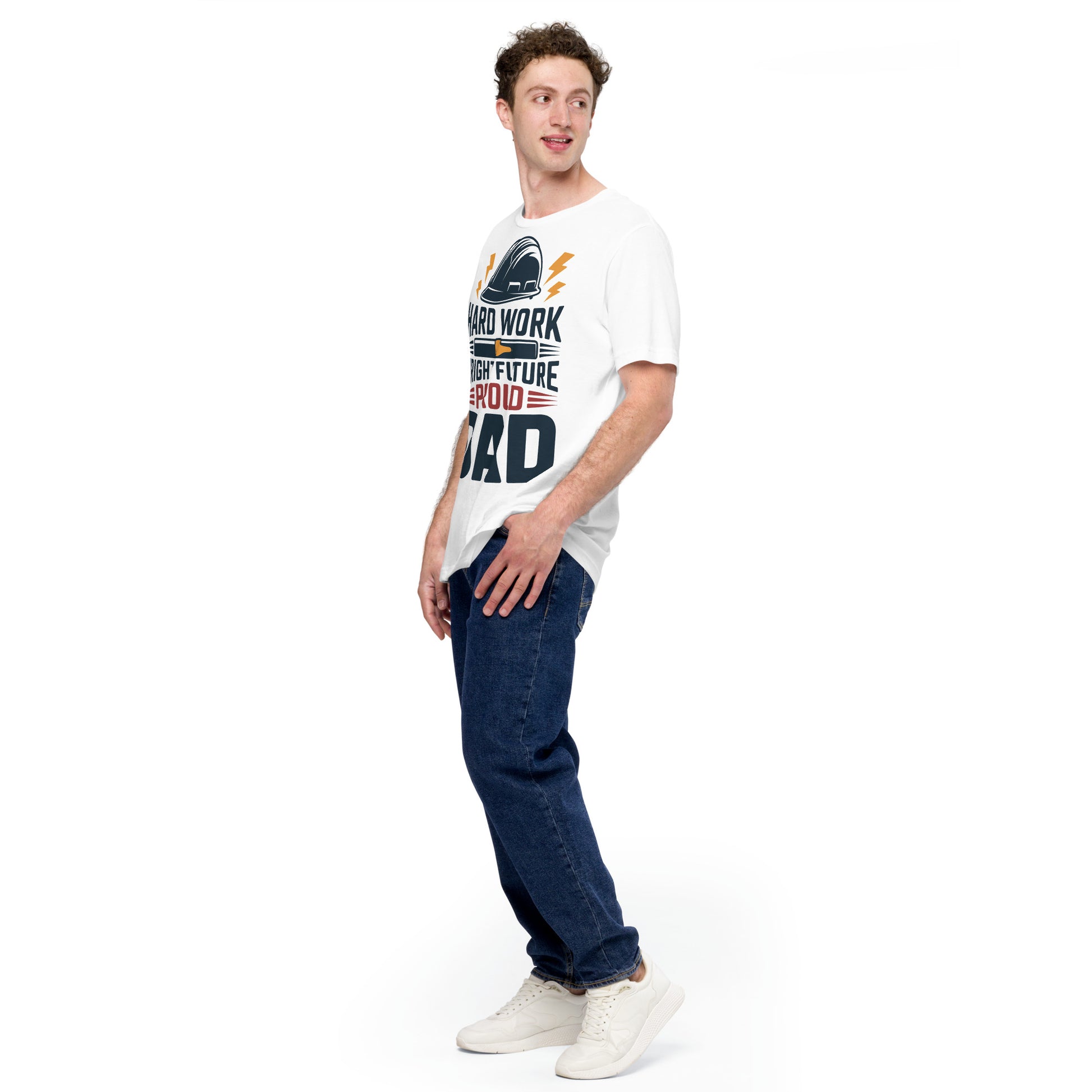 Hard Work Proud Dad Unisex T-Shirt | Bella Canvas DTG Worker Tee by Ortrends