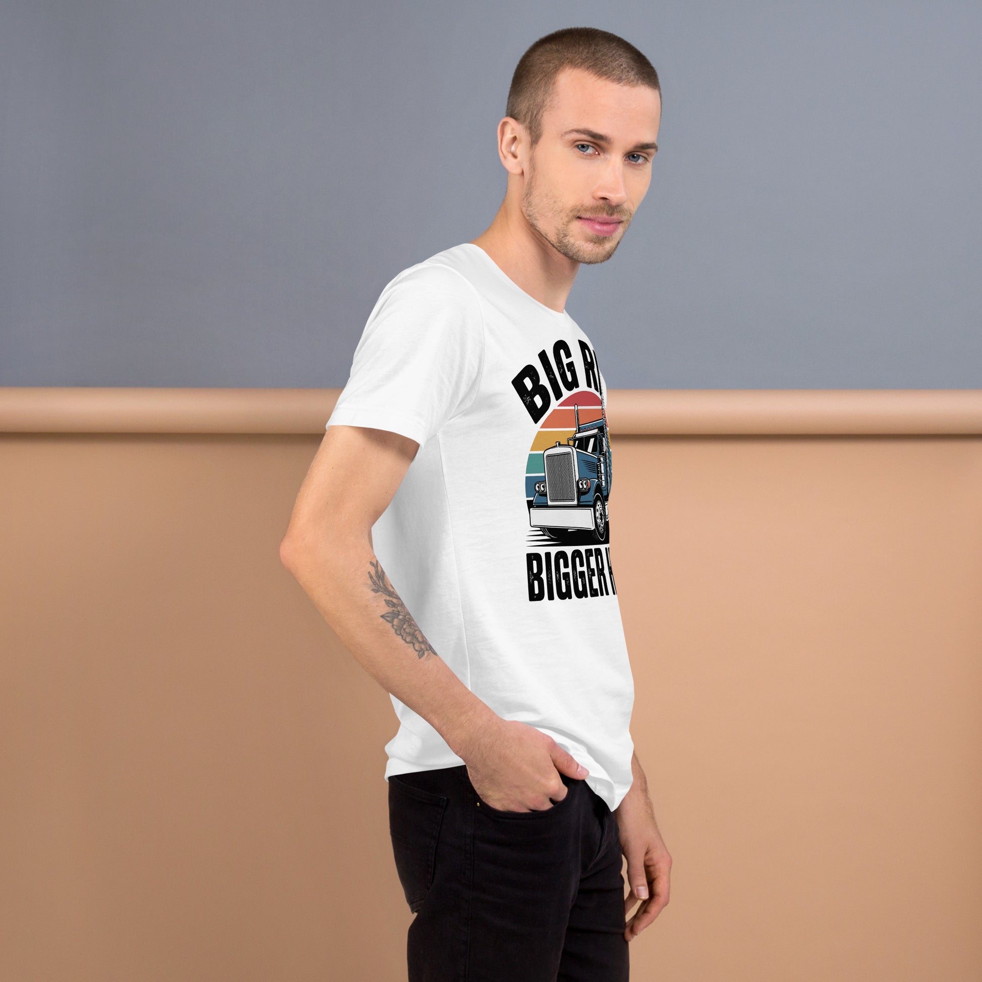 Big Rig Bigger Heart Unisex T-Shirt | Bella Canvas DTG Trucker Tee by Ortrends
