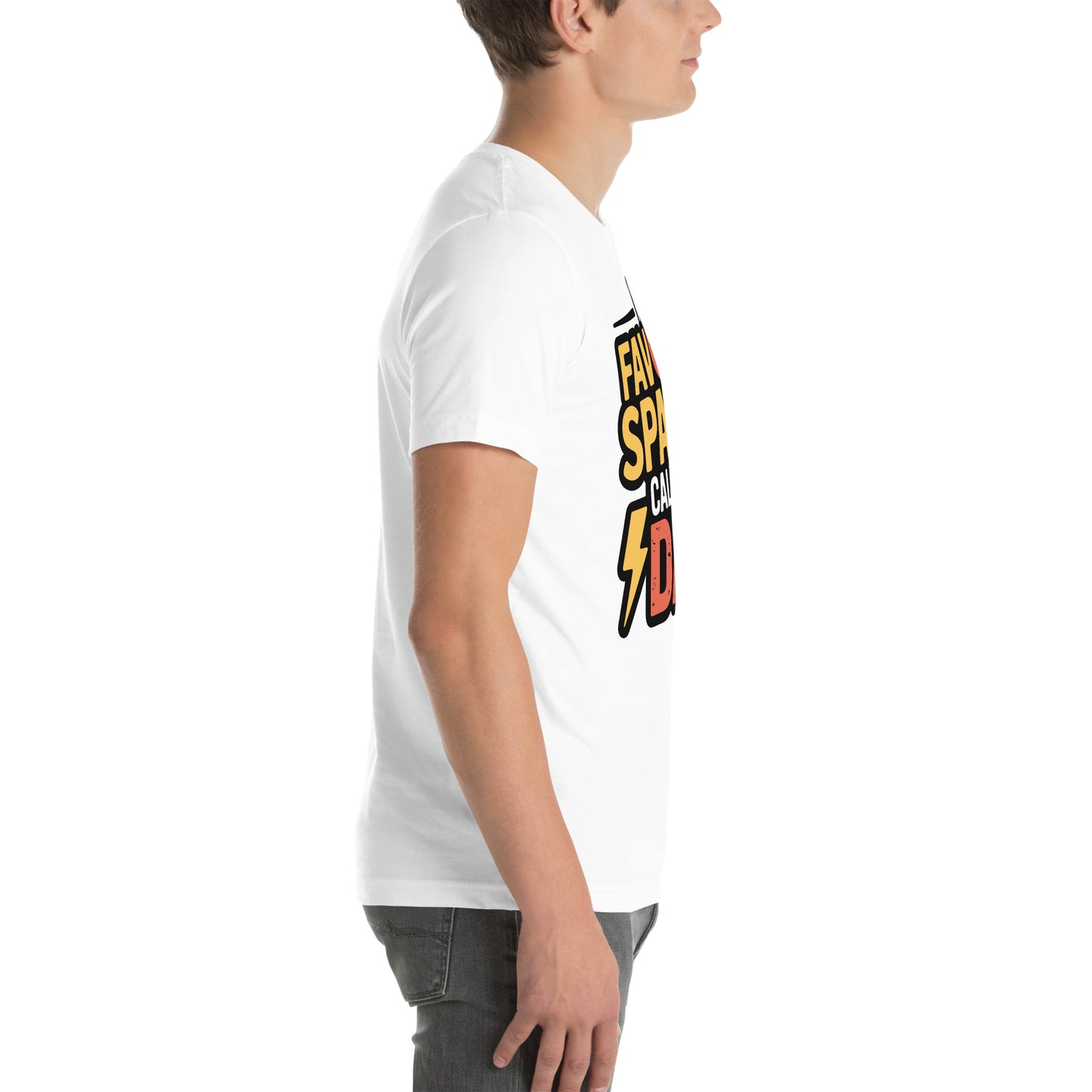 Favorite Sparky Dad Unisex T-Shirt | Bella Canvas DTG Electrician Tee by Ortrends