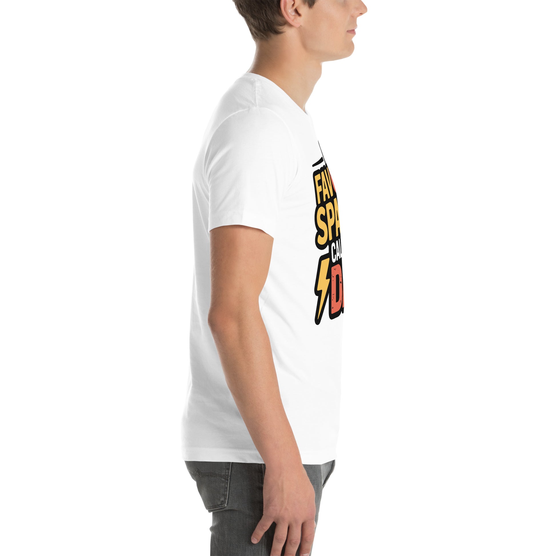 Favorite Sparky Dad Unisex T-Shirt | Bella Canvas DTG Electrician Tee by Ortrends