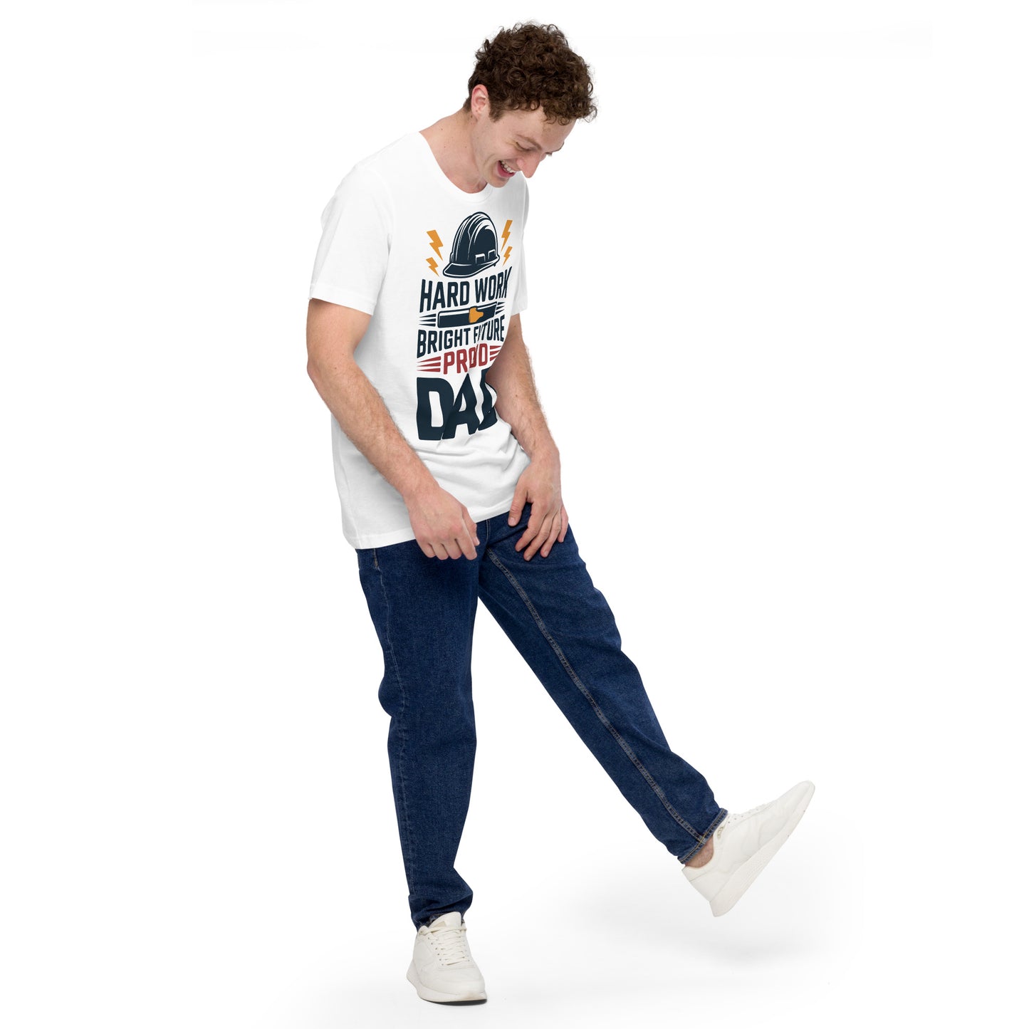 Hard Work Proud Dad Unisex T-Shirt | Bella Canvas DTG Worker Tee by Ortrends