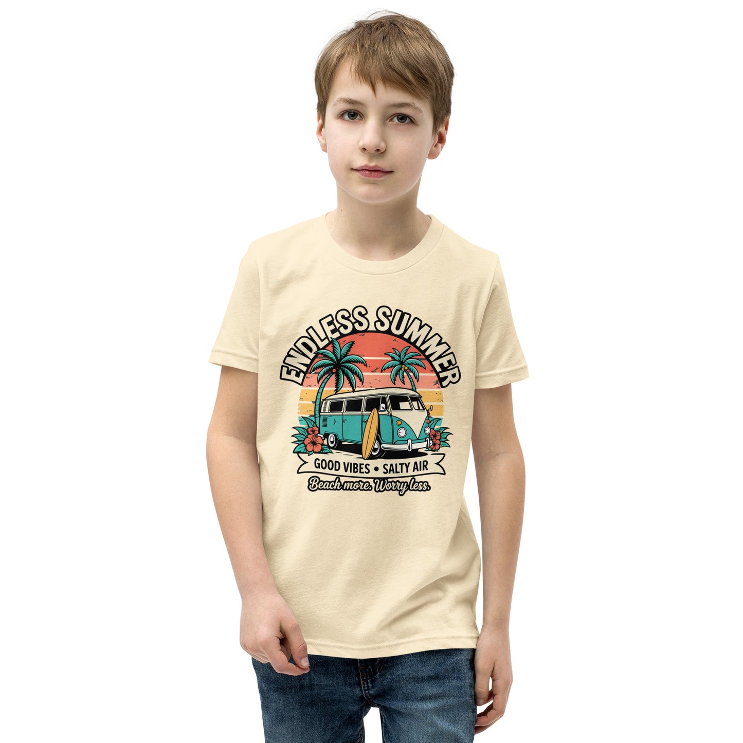 Endless Summer Kids T-Shirt | Beach Van Youth Graphic Tee by Ortrends