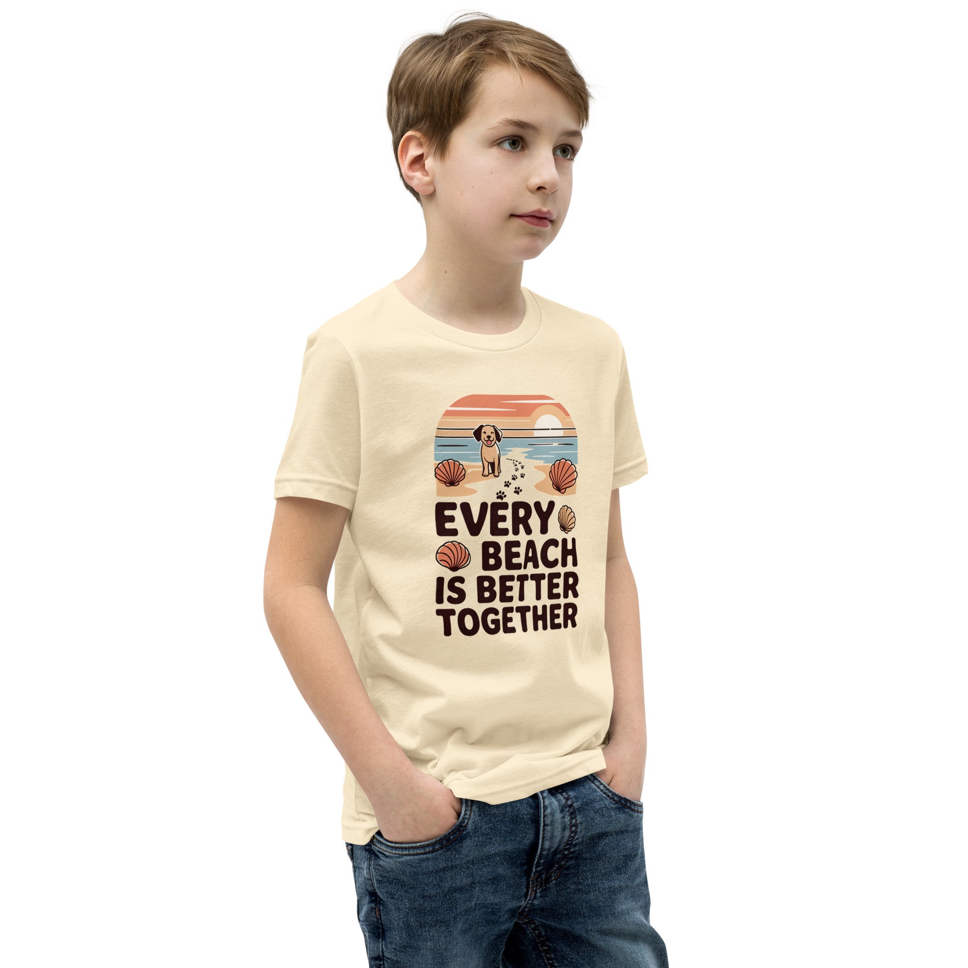 Every Beach Is Better Together Kids Dog T-Shirt | Summer Vacation Shirt for Boys & Girls by Ortrends
