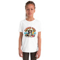 Summer Vibes Kids T-Shirt | Cute Beach Dog Youth Tee for Boys & Girls by Ortrends